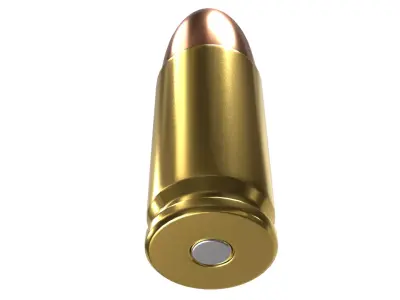 9mm Bullet PBR Low-poly 3D model