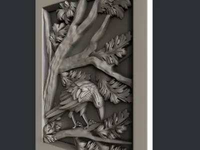 3d STL models for CNC router Raven 3D model