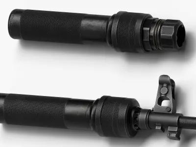 Dead Air Wolverine Supressor Low-poly 3D model