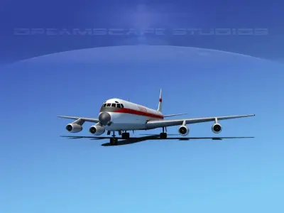 Douglas DC-8-63F Zantop 3D model