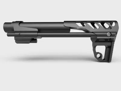 Odin Works Close Quarters PDW Rifle Stock Low-poly 3D model