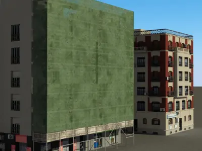 Building Collection 25-28 Low-poly 3D model