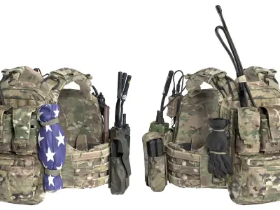 AVS PLATE CARRIER V3 Low-poly 3D model