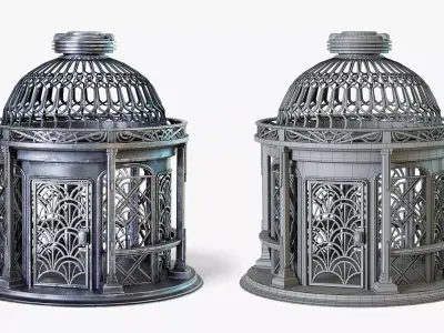 Birdcage Art Deco Low-poly 3D model