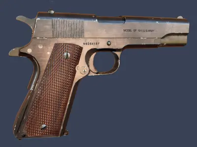 Colt M1911 Low-poly 3D model