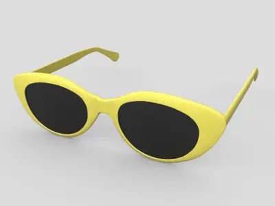 Sunglasses 2 cat eye Low-poly 3D model