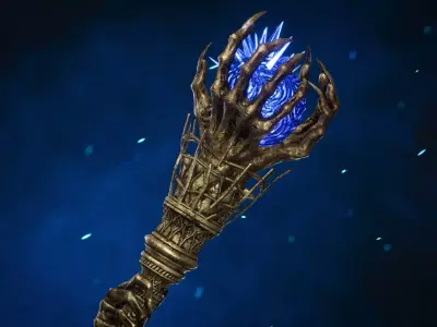 Hell Hole Staff - Game ready 3D model Low-poly 3D model