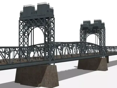 Robert F Kennedy Bridge Low-poly 3D model