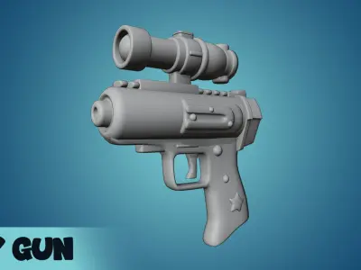 Toy Gun Water Gun Low-poly 3D model