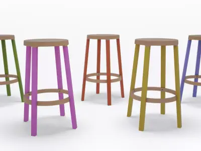 Step high stool by Established and Sons 3D model