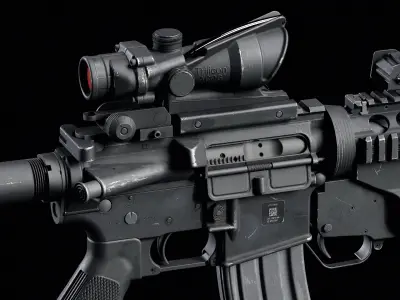 M4-M203 Low-poly 3D model