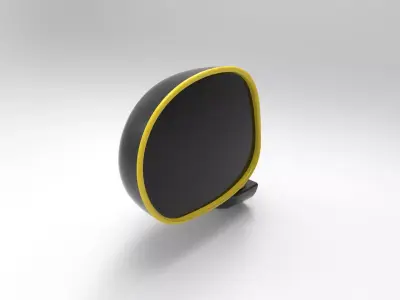 Car side view mirror 3D model