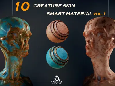 10 Creature skin smart material  VOL01 3D model