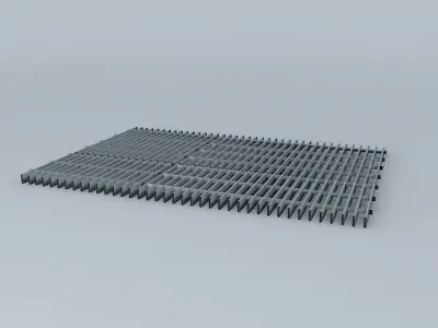Grating metal floor Free 3D model