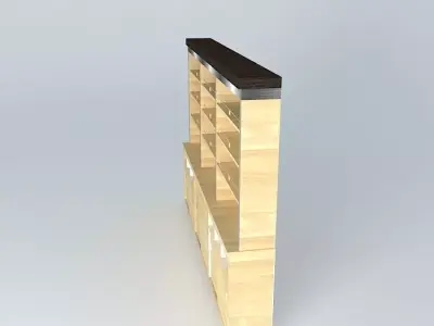 Kit124 Desk wall by Alex Marques Free 3D model