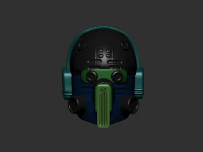 helmet high poly sculpt 3d printable  3D model 186