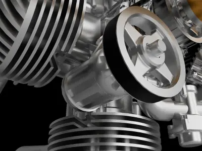 Aerospace engine  X-Engine 3D model