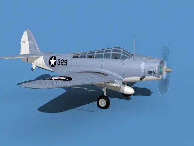 Douglas TBD-1 Devestator V09 3D model