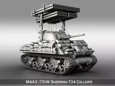 M4A3 Sherman-Calliope 3D model