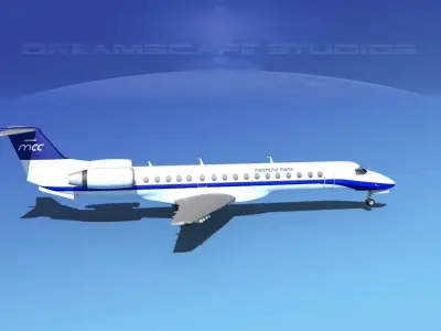 Embraer ERJ-145 Manchester Charter 3D model