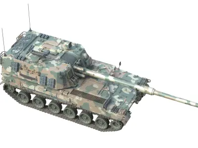 K9 Thunder Howitzer Low-poly 3D model