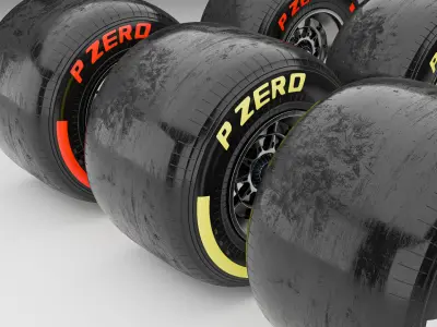 F1 Tire 3D Model 3D model