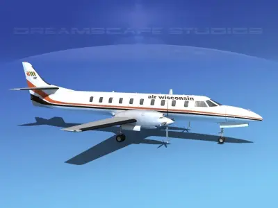 Swearingen SA226 Metroliner Air Wisconsin 3D model
