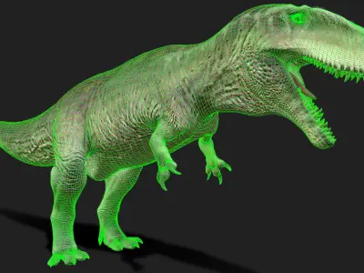 Carcharodontosaurus Low-poly 3D model