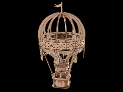 Wooden balloon 3D model