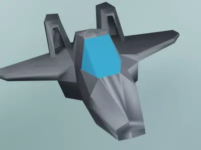 Low Poly Jet Fighter Free low-poly 3D model