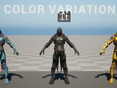 Robot Cyber Suit 1 Low-poly 3D model