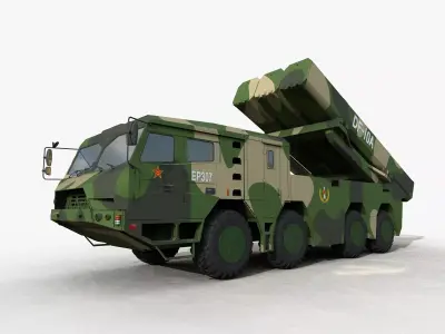 DF-10A cruise missile Low-poly 3D model