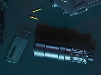 Modern Gun 3D model