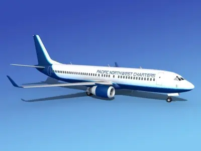 Boeing 737-800ER Pacific Northwest 3D model