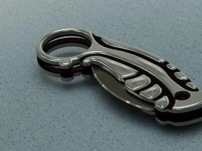 Karambit Knife - Full Steel Foldable 3D model