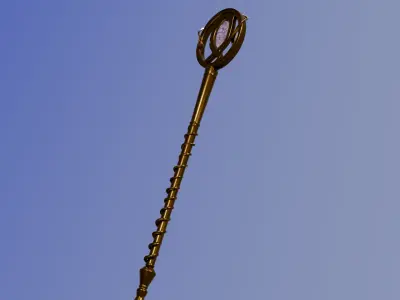 Golden Scepter PBR 3D model