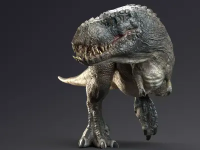 Dinosaur Theropod Rex Model Low-poly 3D model