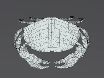 Crab Low Poly Realistic Low-poly 3D model