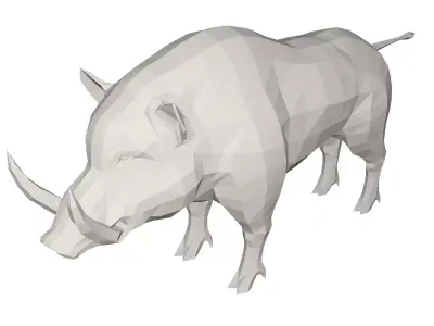 Boar -Wild animal Low-poly 3D model