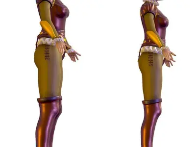 Subdivision 3D Women The Light Knight Low-poly 3D model