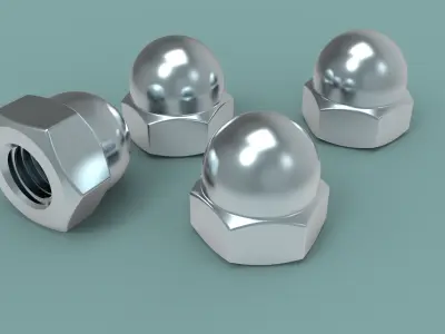Cap nut 3D model
