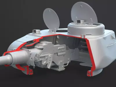 T-34-85 Turret High-Poly 3D model