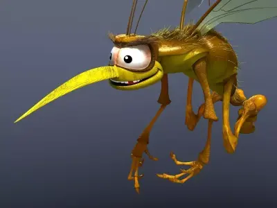 Mosquito Cartoon 3D model