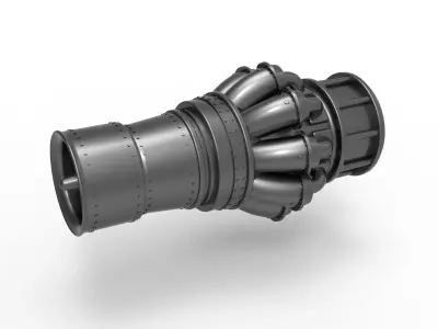 Jet engine key fob 3D print model