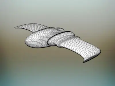 Spaceship hovercraft 3D model