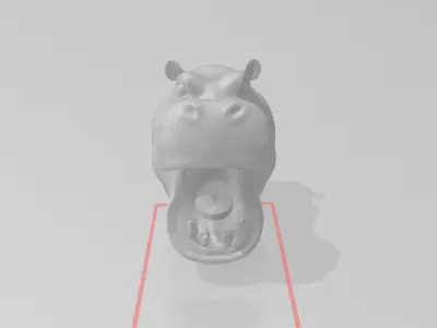 Hippotamus Head 3D model