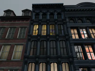 NYC SoHo Building Pack Low-poly 3D model