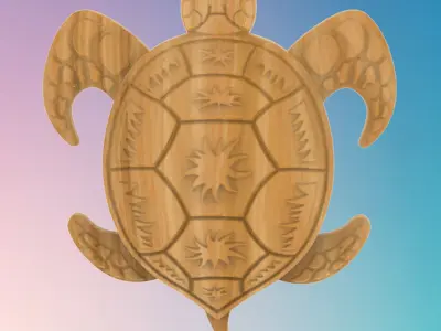 Turtle 4 3D MODEL STL FILE FOR CNC ROUTER 3D print model