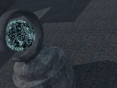 Post-Medieval glow-orb pillar Free 3D model