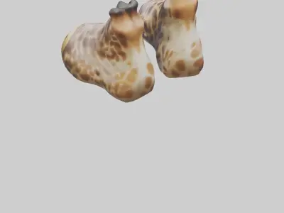 Giraffe Hooves Model Low-poly 3D model
